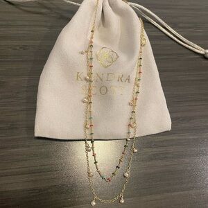 Kendra Scott Gold Layered Necklace with Elegant Design